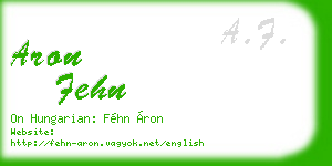 aron fehn business card